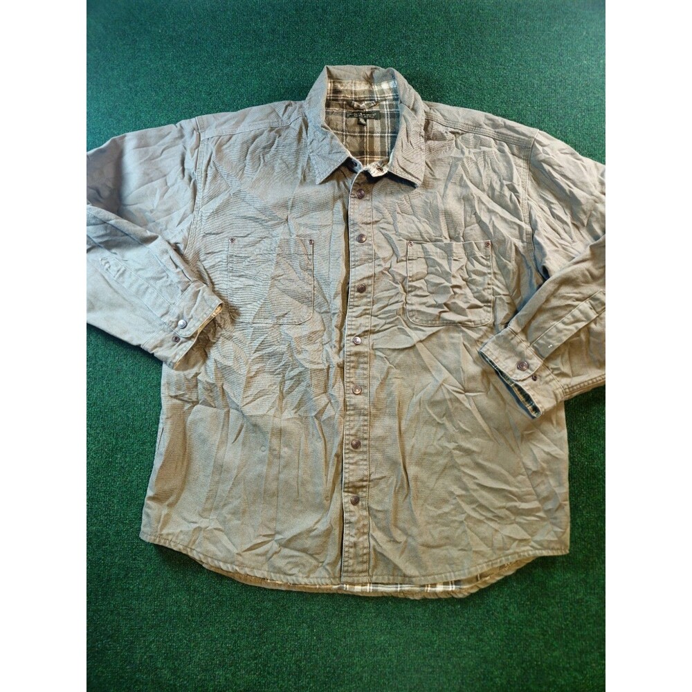 VTG Chore Great Nortthwest Green Workwear Jacket Quilted Plaid Flannel Lined